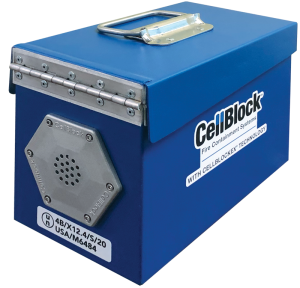 The CellBlock Micro Case is perfect for lithium battery storage or transportation.