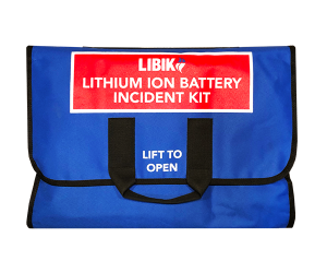Wall hanging lithium ion battery incident kit