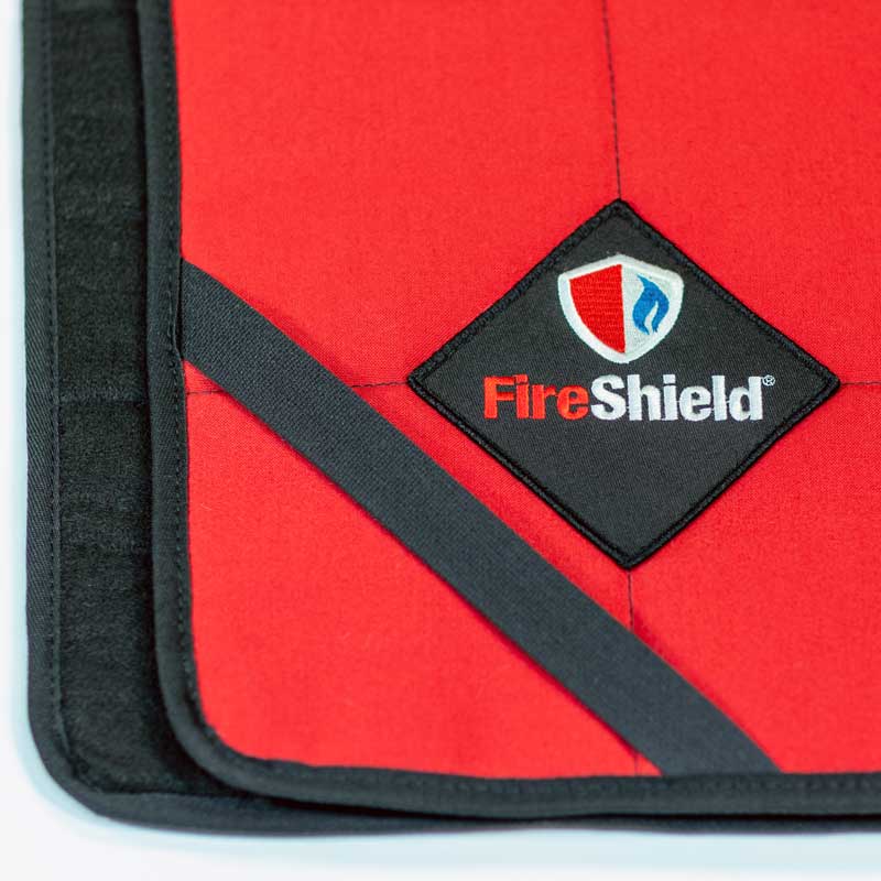 red fire blanket for battery fires